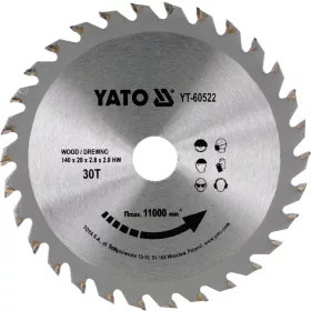 Yato fűrésztárcsa fához 140 x 20 x 2,0 mm / 30T