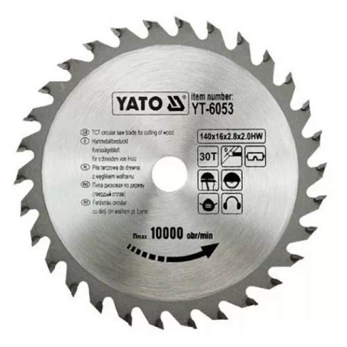 Yato fűrésztárcsa fához 140 x 16 x 2,0 mm / 30T