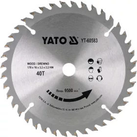 Yato fűrésztárcsa fához 170 x 16 x 2,2 mm / 40T