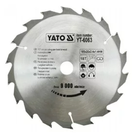 Yato fűrésztárcsa fához 185 x 20 x 1,4 mm / 18T