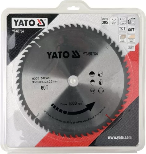 Yato fűrésztárcsa fához 305 x 30 x 2,0 mm / 60T