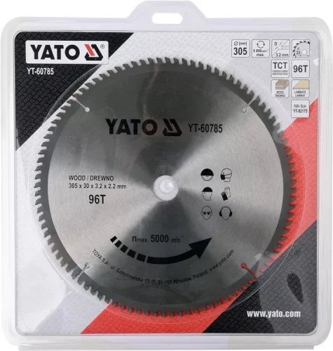 Yato fűrésztárcsa fához 305 x 30 x 2,2 mm / 96T