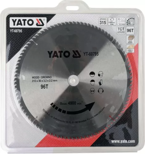Yato fűrésztárcsa fához 315 x 30 x 2,2 mm / 96T