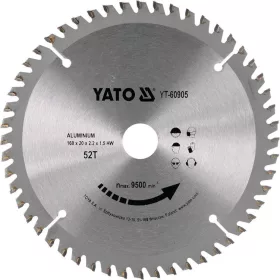 Yato fűrésztárcsa alumíniumhoz 160 x 20 x 1,5 mm / 52T