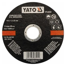 Yato vágókorong fémre 115 x 1,2 x 22 mm inox