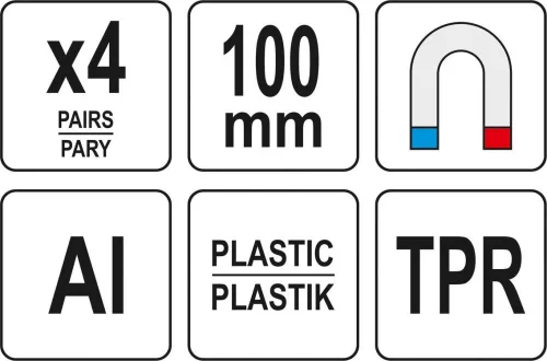 Yato satu szorítópofa készlet 8 részes (4 pár) 100 mm
