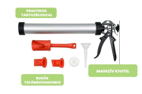 Yato kittkinyomó pisztoly 1000 ml alu