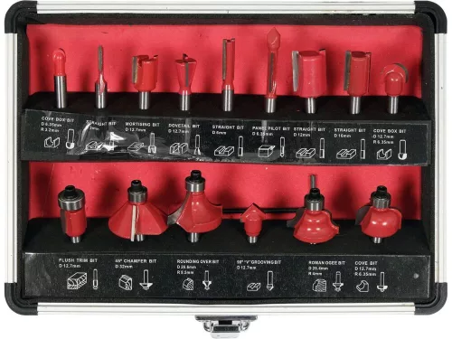 Yato felsőmaró készlet 15 részes 6 mm
