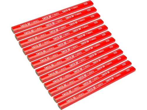 Yato ácsceruza 175 mm fára piros (12 db/csomag)
