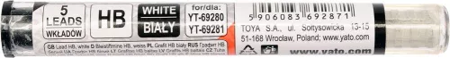 Yato ácsceruza grafit betét 110 mm fehér HB (5 db/cs)