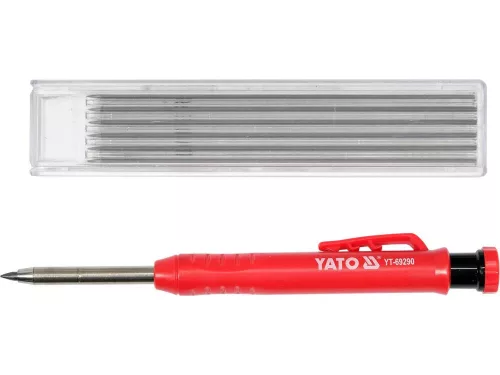 Yato fémházas ácsceruza tölthető 150 mm + 6 db betét
