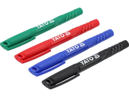 Yato filctoll készlet 4 db, fekete-zöld-kék-piros