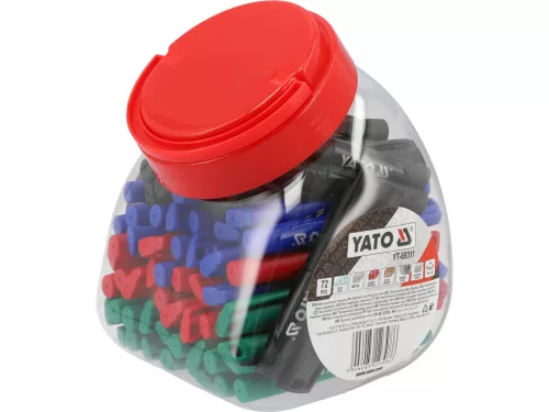 Yato filctoll készlet 72 db, fekete-zöld-kék-piros