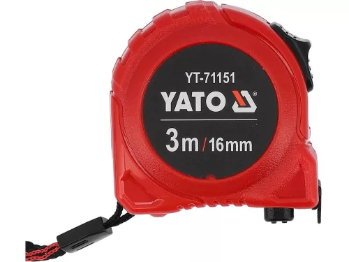 Yato mérőszalag 3 m x 16 mm piros
