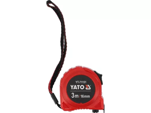 Yato mérőszalag 3 m x 16 mm piros