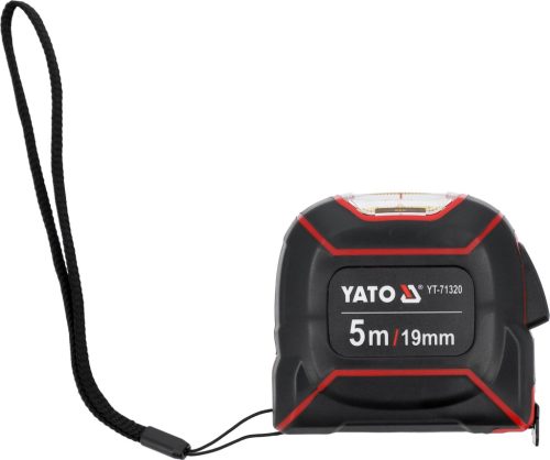 Yato mérőszalag felső nyílással 5 m x 19 mm gumírozott