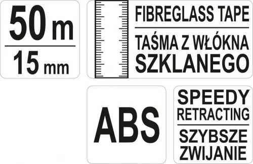 Yato üvegszálas mérőszalag 50 m x 15 mm