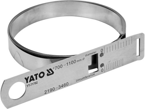 Yato Precíziós mérőszalag (+-0,01 mm), átmérő 700-1100 mm, körméret 2190-3460 mm inox