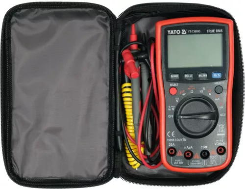 Yato digitális multiméter TRUE RMS többfunkciós LCD-kijelzővel