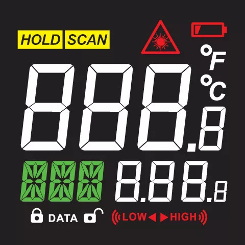 Yato lézeres hőmérő -50 °C +650 °C UV LED