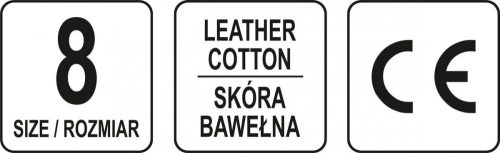 Yato munkavédelmi kesztyű 8-as méret bőr-pamut piros