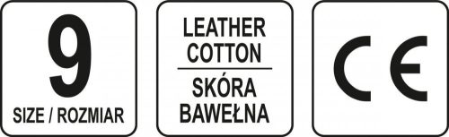 Yato munkavédelmi kesztyű 9-es méret bőr-pamut piros