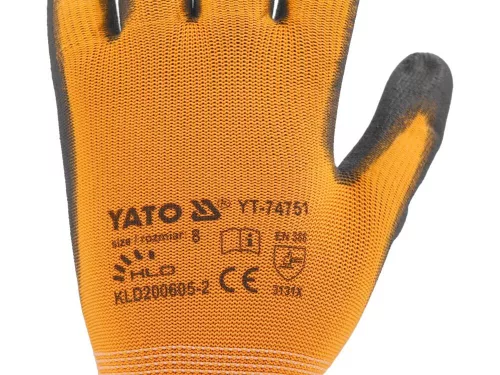 Yato munkavédelmi kesztyű PU mártott 9-es