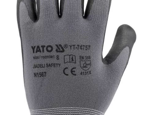 Yato munkavédelmi kesztyű habosított nitril mártott 10-es csúszásgátlós