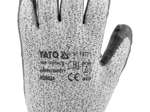 Yato munkavédelmi kesztyű PU mártott 10-es vágásbiztos