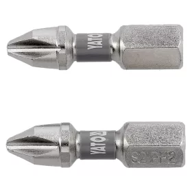 Yato nikkelezett bitek 1/4" x 25 mm PH2, 2 db