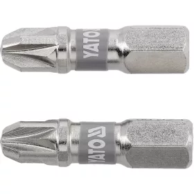 Yato bit 1/4"x25 mm PZ3, 2 db, nikkel