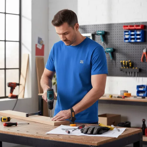 Yato környakas póló S-es méret kék