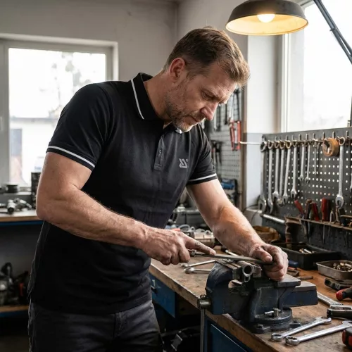 Yato galléros póló S-es méret fekete