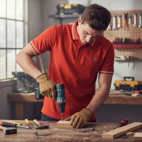 Yato galléros póló M-es méret piros