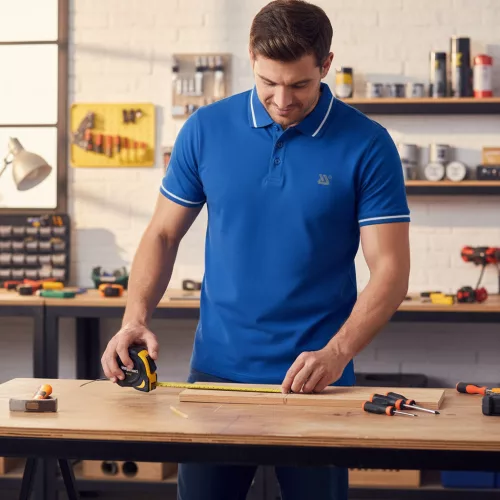 Yato galléros póló XXXL-es méret kék