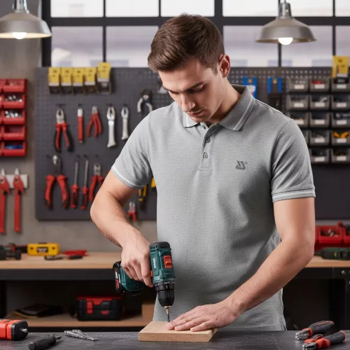 Yato galléros póló XL-es méret szürke