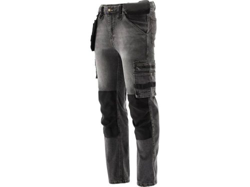 Yato munkavédelmi farmer hosszúnadrág L/XL-es méret 17 zsebes szürke