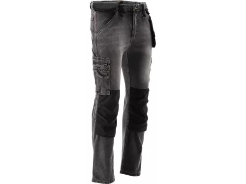 Yato munkavédelmi farmer hosszúnadrág L/XL-es méret 17 zsebes szürke