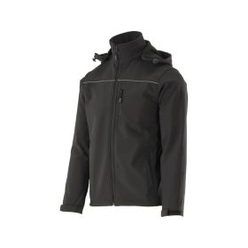 Yato munkavédelmi softshell kabát kapucnival fekete 3XL-es méret 3 zsebes