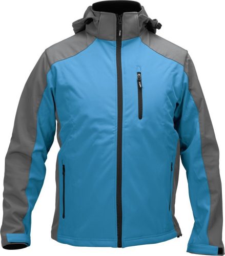 Yato munkavédelmi softshell kabát kapucnival kék-szürke L-es méret