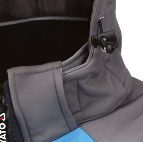 Yato munkavédelmi softshell kabát kapucnival kék-szürke XXL-es méret