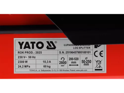 Yato farönkhasító, 7 tonna