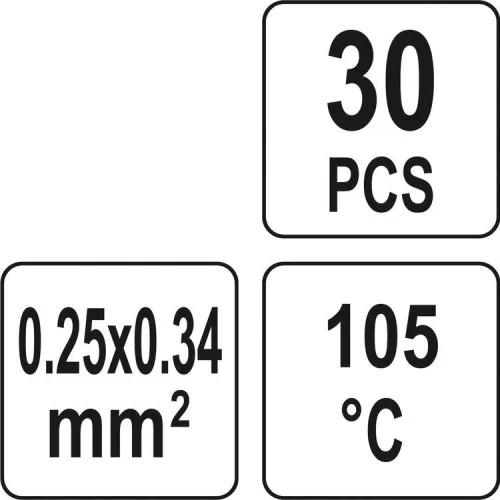 Yato vízálló zsugorcső 0,25-0,34 mm2 (30 db/cs)