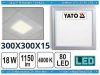 Yato LED mennyezeti lámpatest 18 W 300 x 300 x 15 mm