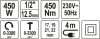 Yato Elektromos ütvecsavarozó 1/2" 450 Nm 450 W