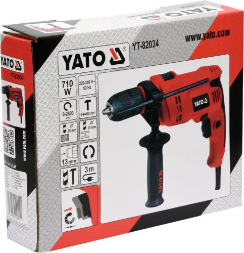 Yato elektromos ütvefúró 13 mm 710 W