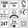 Yato elektromos körfűrész 185 mm 1500 W