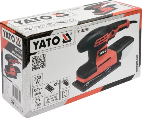 Yato elektromos rezgőcsiszoló 90 x 187 mm 260 W