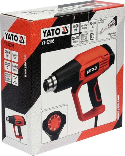 Yato elektromos hőlégfúvó tartozékokkal 50 - 600 °C 2000 W