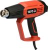 Yato elektromos hőlégfúvó tartozékokkal LCD kijelzővel 50 - 650 °C 1600 W